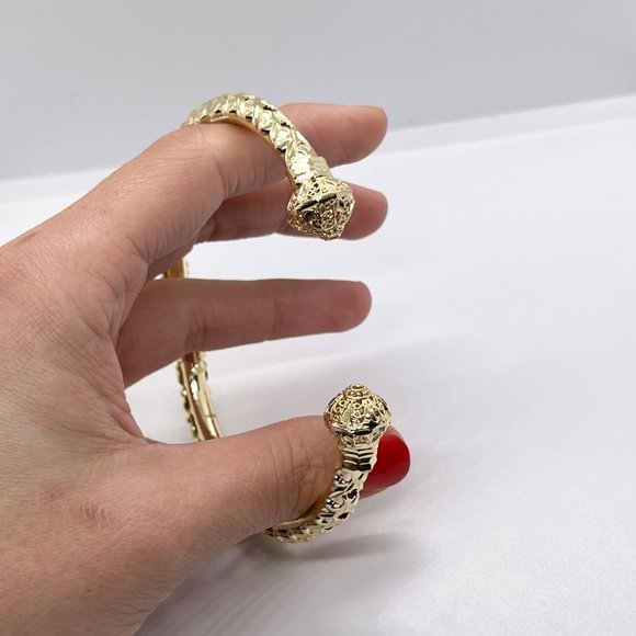 Embrace the Luxe Life with Our Gold Filled Open Cuff Bracelet, Gold Filled Brace - Picture 5 of 6